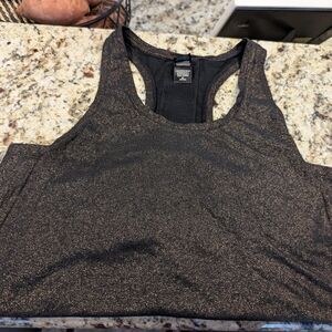 Victoria Sport Black and Gold Tank Top